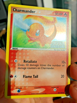 Pokemon TCG Charmander 2006 EX Crystal Guardians 48/100 Reverse Holo Stamped LP - Image 3