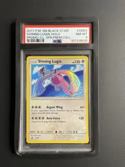 Shining Lugia SM82 Promo Holo , PSA 8 Pokemon TCG - Image 1