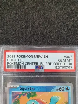 PSA 10 Squirtle 007/165 Rev Holo Mew EN Pokemon Center 151 UPC Pre Order Promo - Image 4