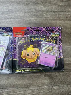 Pokemon TCG Paldean Fates Tech Sticker Collection Set Of 3 Factory Sealed - Image 2