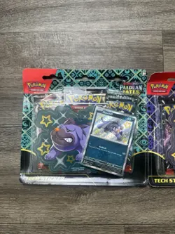Pokemon TCG Paldean Fates Tech Sticker Collection Set Of 3 Factory Sealed - Image 3