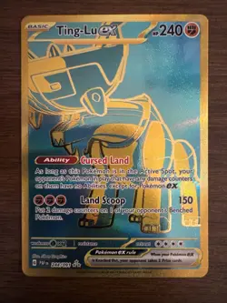 Ting-Lu EX 244/091 Paldean Fates Full Art Hyper Rare Pokemon Near Mint - Image 1