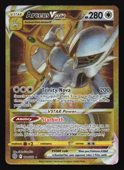Pokemon Arceus VSTAR 184/172 Brilliant Stars Gold Secret Rare Full Art Holo LP - Image 1