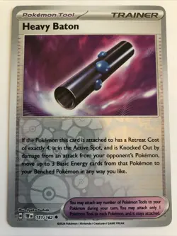 Pokemon TCG Temporal Forces Heavy Baton Reverse Holofoil 151/162 NM - Image 1