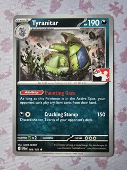 Play! Pokemon Prize Pack Series 7 Journey Together 095/159 Tyranitar NM - Image 1