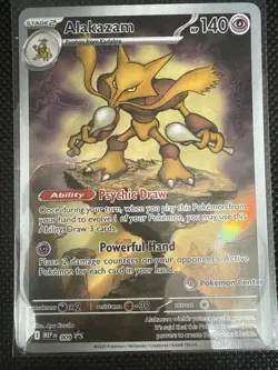 Alakazam 009 Pokemon Center Stamped Black Star Promo Mega Evolution NM - Image 1