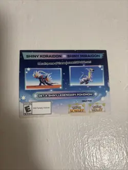 Shiny Miraidon Koraidon Code GameStop Pokemon Promo NM Not Scratched - Image 1