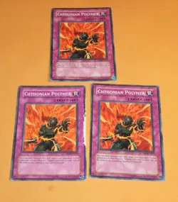 3X Chthonian Polymer EEN-EN057 - Yugioh Yu Gi Oh! 3 Playset - Image 1