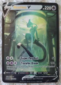 ~ ART CARD Pocket Pokemon Mewtwo V Illustration Immersive HOLO ~ - Image 1