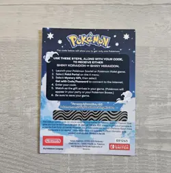 Pokemon Scarlet and Violet Shiny Koraidon OR Miraidon Gamestop Promo Card Code - Image 2