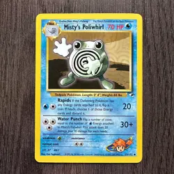 Misty's Poliwhirl 053/132 Gym Heroes Uncommon LP Pokemon Card TCG Vintage WOTC - Image 1