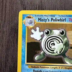 Misty's Poliwhirl 053/132 Gym Heroes Uncommon LP Pokemon Card TCG Vintage WOTC - Image 2