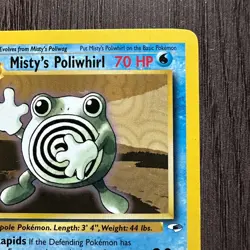 Misty's Poliwhirl 053/132 Gym Heroes Uncommon LP Pokemon Card TCG Vintage WOTC - Image 3