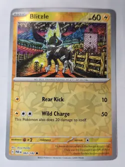 Blitzle 062/182 Sv04: Paradox Rift Pokemon Reverse Holo Foil Nice! - Image 1