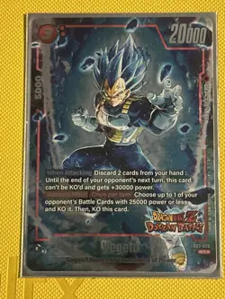 Vegeta FB03-020 Alt Art New Adventure Dragon Ball Dokkan Battle Card - Image 1
