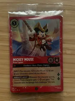 Mickey Mouse - Pirate Captain 18 Disney Lorcana Promo Cards Holo - Image 1