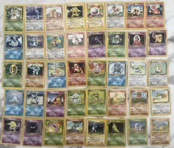 Pokemon Complete Non Holo Base Set 17-102 Card Mostly Lightly Played Condition - Image 1