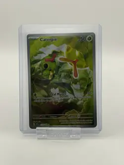 Pokemon TCG Caterpie 172/165 Scarlet & Violet 151 Holo Illustration Rare Card NM - Image 1