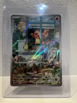 Scarlet & Violet Charmander Promo Card SVP 044 AR IR OBF ETB Sealed - Image 1