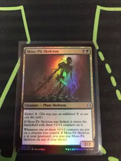 MTG Magic The Gathering Moss-Pit Skeleton Foil Black Green Commander - Image 1