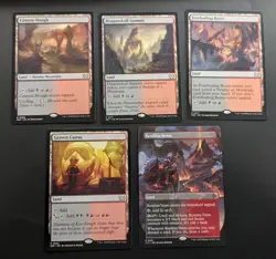 MTG Magic Set of 5 Rakdos Dual Lands EDH Commander Deck Staples Black Red Mana - Image 1