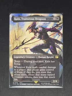 Kain, Traitorous Dragoon R0316 Borderless Non Foil Final Fantasy MTG NM/M - Image 1