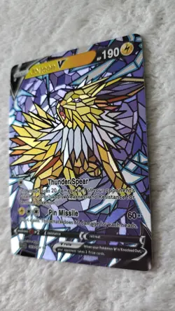 Pokemon Stained Glass Mosaic Jolteon V Illustration Immersive Art Card Textured - Image 4
