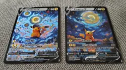 ART CARDS Pokemon Pikachu V Starry Night Van Goh Illustration Immersive Textured - Image 4