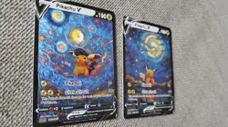 ART CARDS Pokemon Pikachu V Starry Night Van Goh Illustration Immersive Textured - Image 5