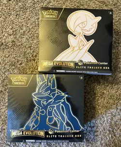 Pokemon Mega Evolution Pokemon Center ETBs Set of 2- Lucario + Gardevoir Sealed - Image 1