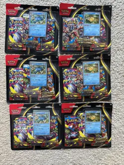 6x Pokemon TCG Mega Evolution 3 Pack Blister ME01 Psyduck/Golduck - Ships Fast - Image 1