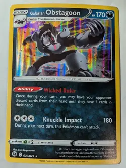 Galarian Obstagoon 037/073 - Champion's Path Pokemon Holo Foil Rare Nice! - Image 1