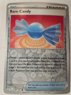 Rare Candy 089/091 Paldean Fates Pokemon Reverse Holo Foil Rare Nice! - Image 1