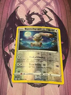 Bunnelby - 214/264 Fusion Strike Pokemon Reverse Holo Foil Nice! - Image 1
