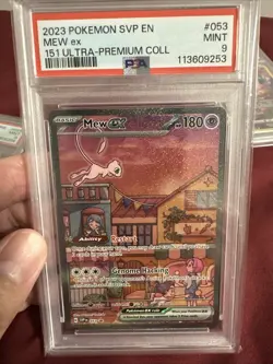 2023 POKEMON SV BLACK STAR PROMOS #053 MEW EX 151 ULTRA PREMIUM COLLECTION PSA 9 - Image 1