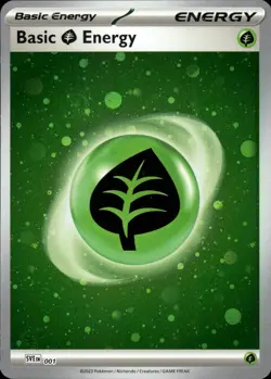 Basic Grass Energy - Cosmos Holo - Scarlet & Violet 151 001 - MINT - Pokemon - Image 1