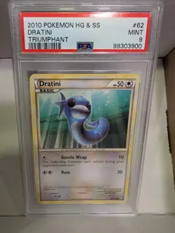 Pokemon - Dratini #62 - 2010 HGSS Triumphant - LOW POP - PSA 9 - Image 3
