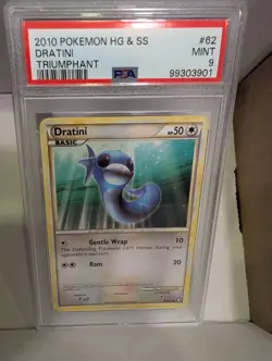 Pokemon - Dratini #62 - 2010 HGSS Triumphant - LOW POP - PSA 9 - Image 5