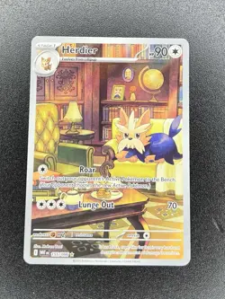 Herdier 155/086 Illustration Rare White Flare Pokemon NM - Image 1