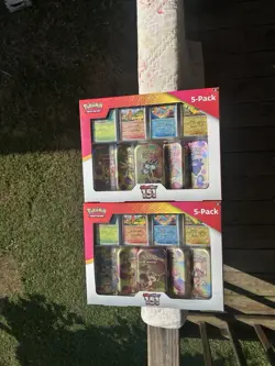READ DESCRIPTION Pokemon TCG Scarlet & Violet 151 Mini Tins Costco Sealed 5-Pack - Image 1