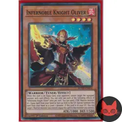 Yugioh Infernoble Knight Oliver ROTD-EN014 Super Rare 1st Edition NM - Image 1