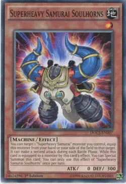 Yugioh Superheavy Samurai Soulhorns DOCS-EN007 Common 1st Edition NM - Image 1