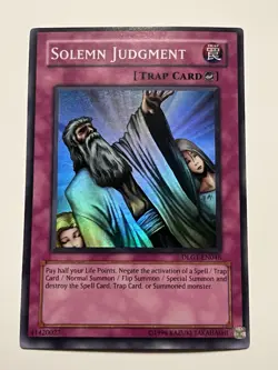 Yugioh Solemn Judgment DLG1-EN046 Super Rare LP - Image 1