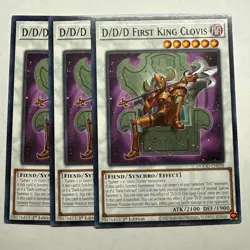 D/D/D First King Clovis x3 (playset) DOOD-EN038 Common 1st Ed NM READY TO SHIP! - Image 1