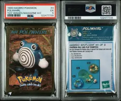 Poliwhirl Pokemon Card Hasbro Toy Wishes Magazine Hand Cut 1999 WOTC PSA 5 POP 1 - Image 3