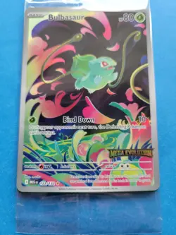 Pokemon Mega Evolution Bulbasaur 133/132 Box Topper Promo Card Stamped & SEALED - Image 5