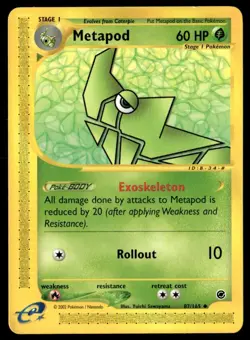 Metapod 087/165 Expedition Pokemon Card WoTC E-Reader - Image 1