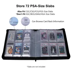 Graded Card Binder - Holds 72 PSA Slabs 6 Pocket Slab Binder for PSA CGC CSG ... - Image 2