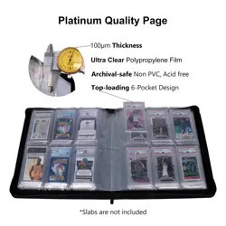 Graded Card Binder - Holds 72 PSA Slabs 6 Pocket Slab Binder for PSA CGC CSG ... - Image 3