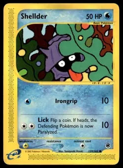 Shellder 129/165 Expedition Pokemon Card WoTC E-Reader - Image 1
